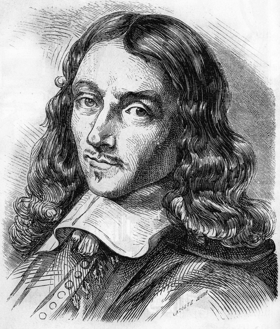 Ritratto di Claude Perrault (1613-1688) architetto, medico e fisico francese. Incisione del 1866 da Unknown artist