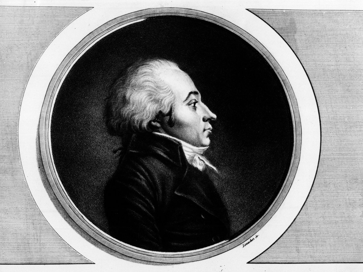 Ritratto di Claude Roberjot (1752-1799), deputato di Saone-et-Loire alla Convenzione Nazionale. Incisione nella 