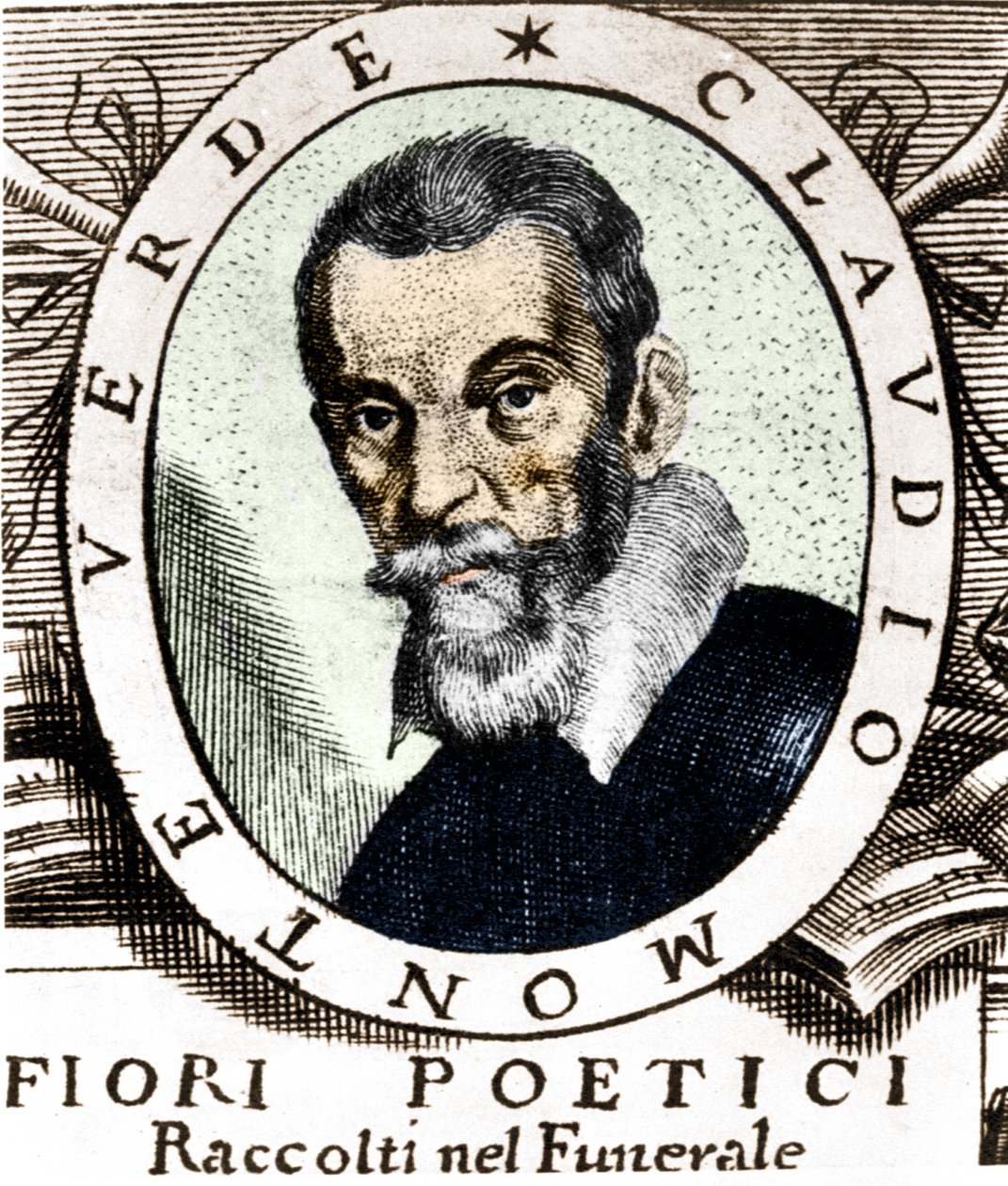 Ritratto di Claudio Monteverdi dopo il frontespizio di Fiori poetici raccolti nel funerale del molto illustre e molto reverendo Signor Claudio Monteverdi, pubblicato a Venezia nel 1644 da Unknown artist