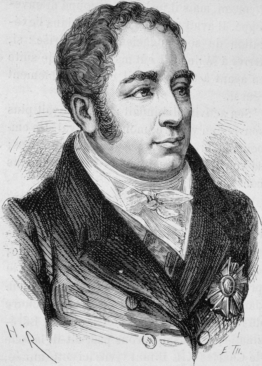 Ritratto del Conte Pierre Bruno Daru (1767 - 1829). Incisione della fine del XIX secolo in "Histoire de France" di H. Martin. da Unknown artist