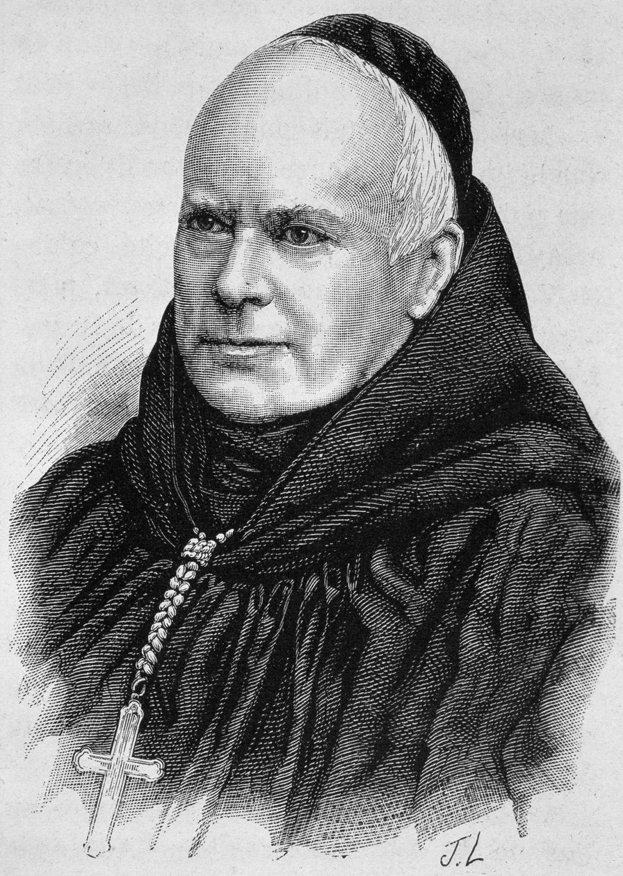 Ritratto di Dom Guéranger (1805 - 1875). Incisione della fine del XIX secolo in "Storia di Francia" di H. Martin da Unknown artist