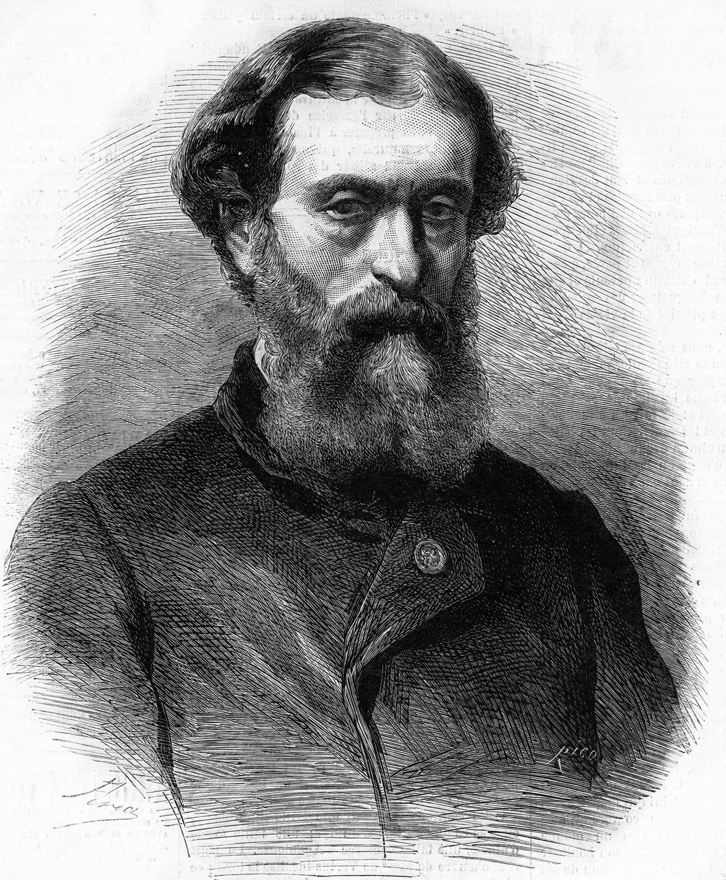 Ritratto di Don Eugenio de Ochoa (1833-1889), uomo di lettere e politico spagnolo. da Unknown artist