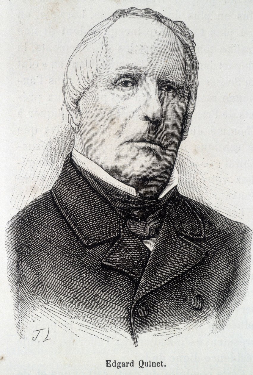 Ritratto di Edgar (Edgard) Quinet, storico francese (1803 - 1875) da Unknown artist