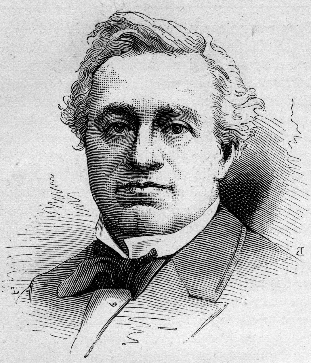 Ritratto di Edmond Got (1822-1901), comico francese, membro della Comédie Française. Incisione in "Le Monde Illustré" n.1168 del 16 agosto 1879 da Unknown artist
