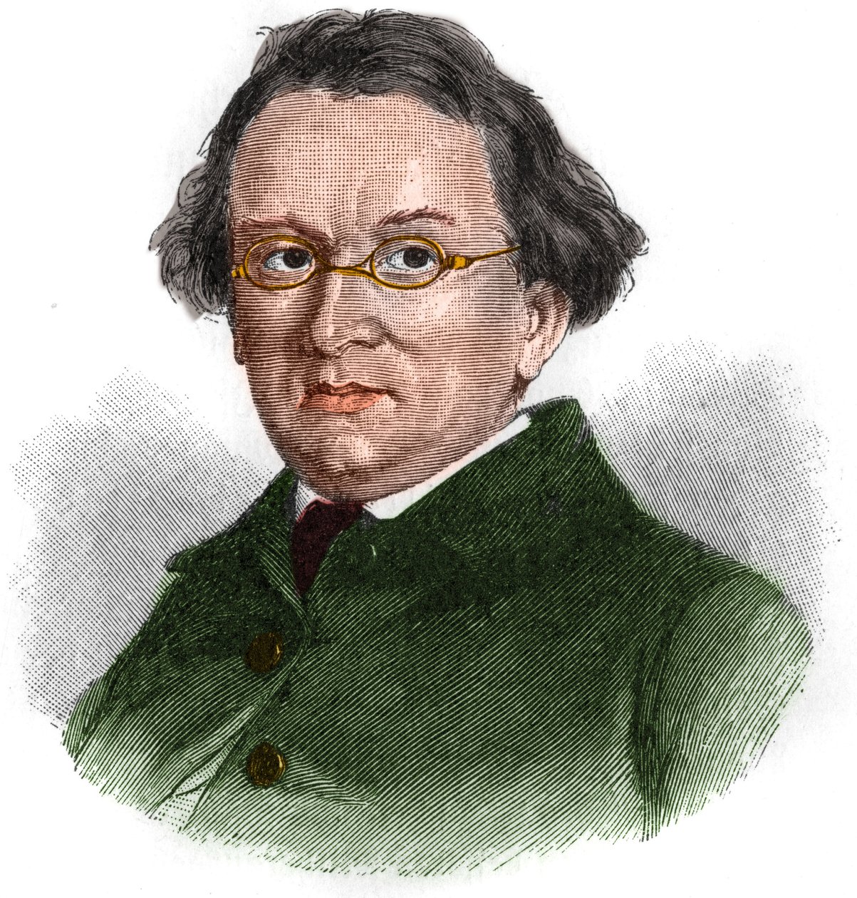 Ritratto di Eduard Mörike (1804-1875), scrittore romantico tedesco. da Unknown artist