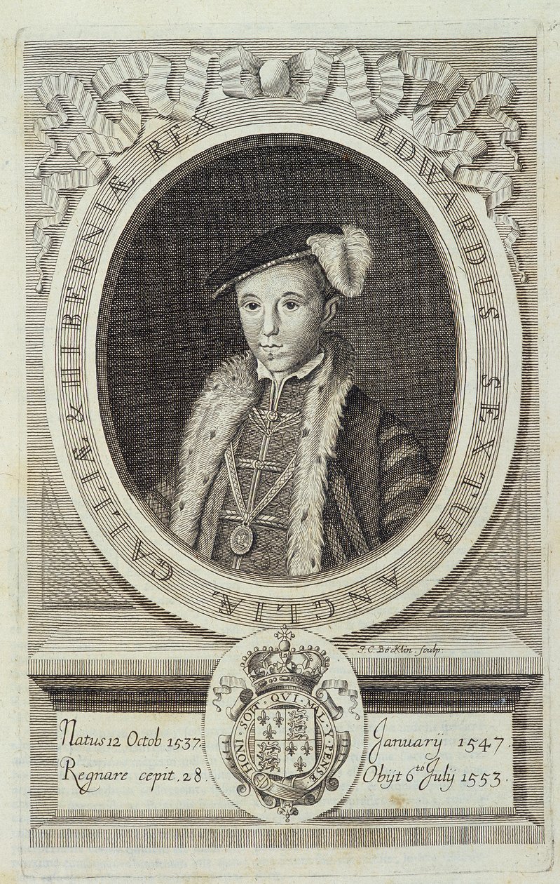 Ritratto di Edoardo VI in "Historia Reformationis Ecclesiae Anglicanae...", Ginevra da Unknown artist
