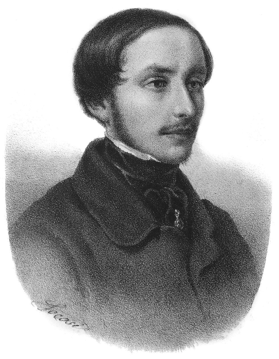 Ritratto di Emilio Dandolo (1830-1859) figura del Risorgimento italiano - incisione da Unknown artist