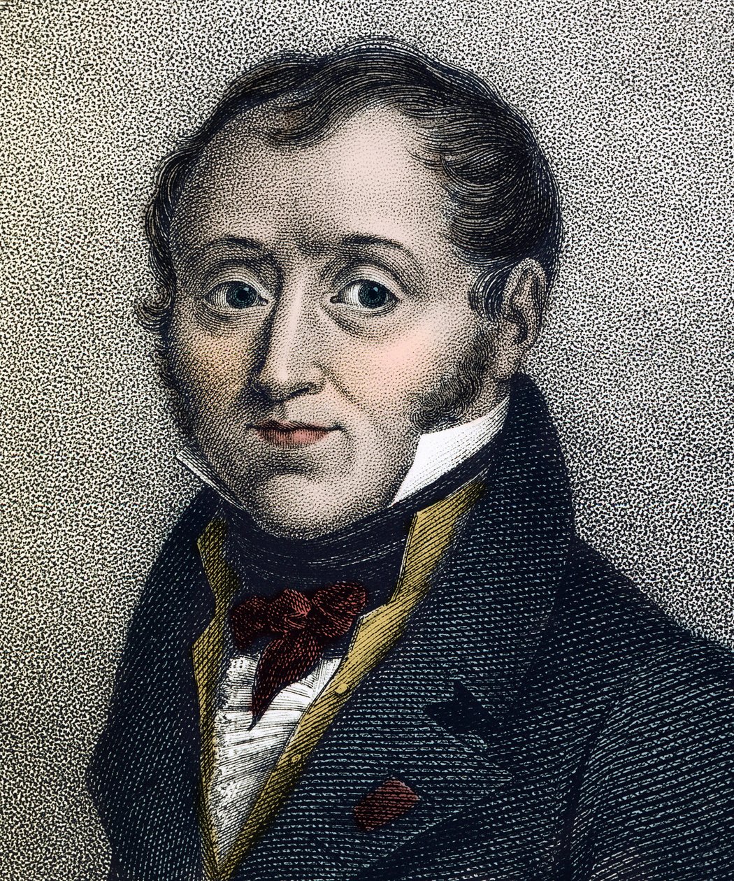 Ritratto di Emmanuel de Las Cases (1766-1842) storico francese - incisione del XIX secolo da Unknown artist