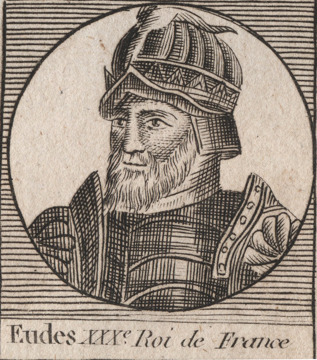 Ritratto di Eudes (Odone) (ca. 860 - 898), Conte di Parigi e Troyes, poi Re di Francia - Eudes conte di Parigi eletto al trono francese dopo la deposizione di Carlo l