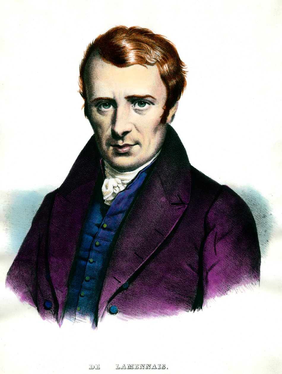 Ritratto di Félicité Robert de Lamennais (1782-1854) scrittore francese da Unknown artist