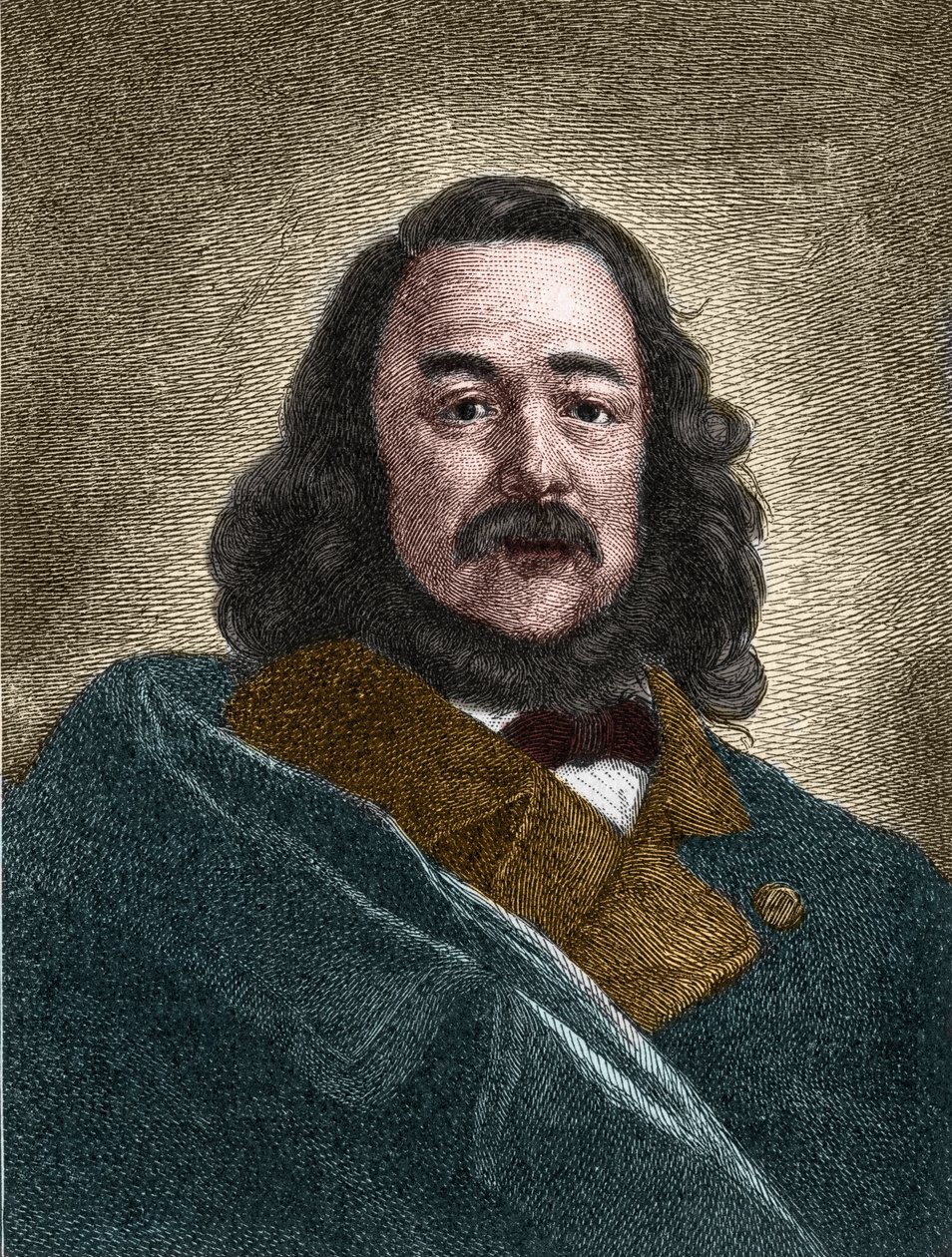 Ritratto di Ferdinand Freiligrath, scrittore tedesco da Unknown artist