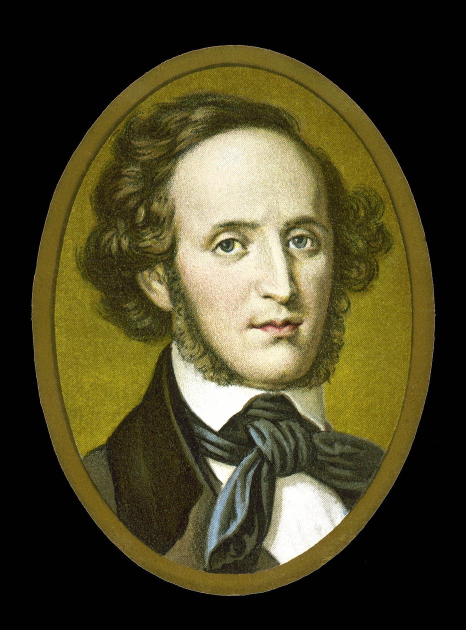 Ritratto di Félix Mendelssohn - Bartholdy (1809 - 1847), compositore tedesco da Unknown artist