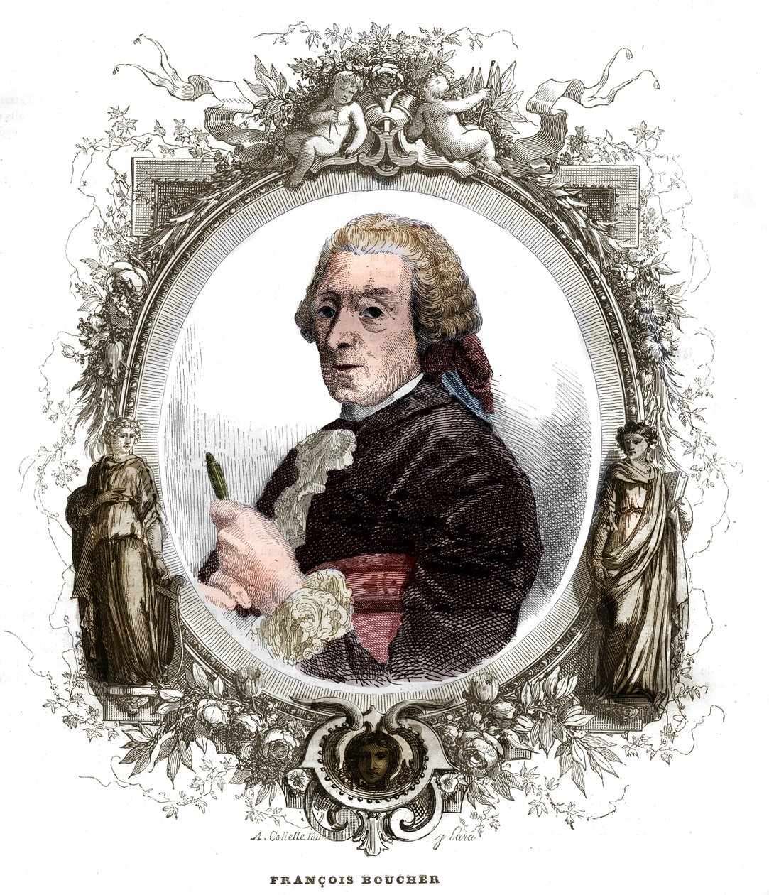 Ritratto di Francois Boucher (1703-1770), pittore francese. da Unknown artist
