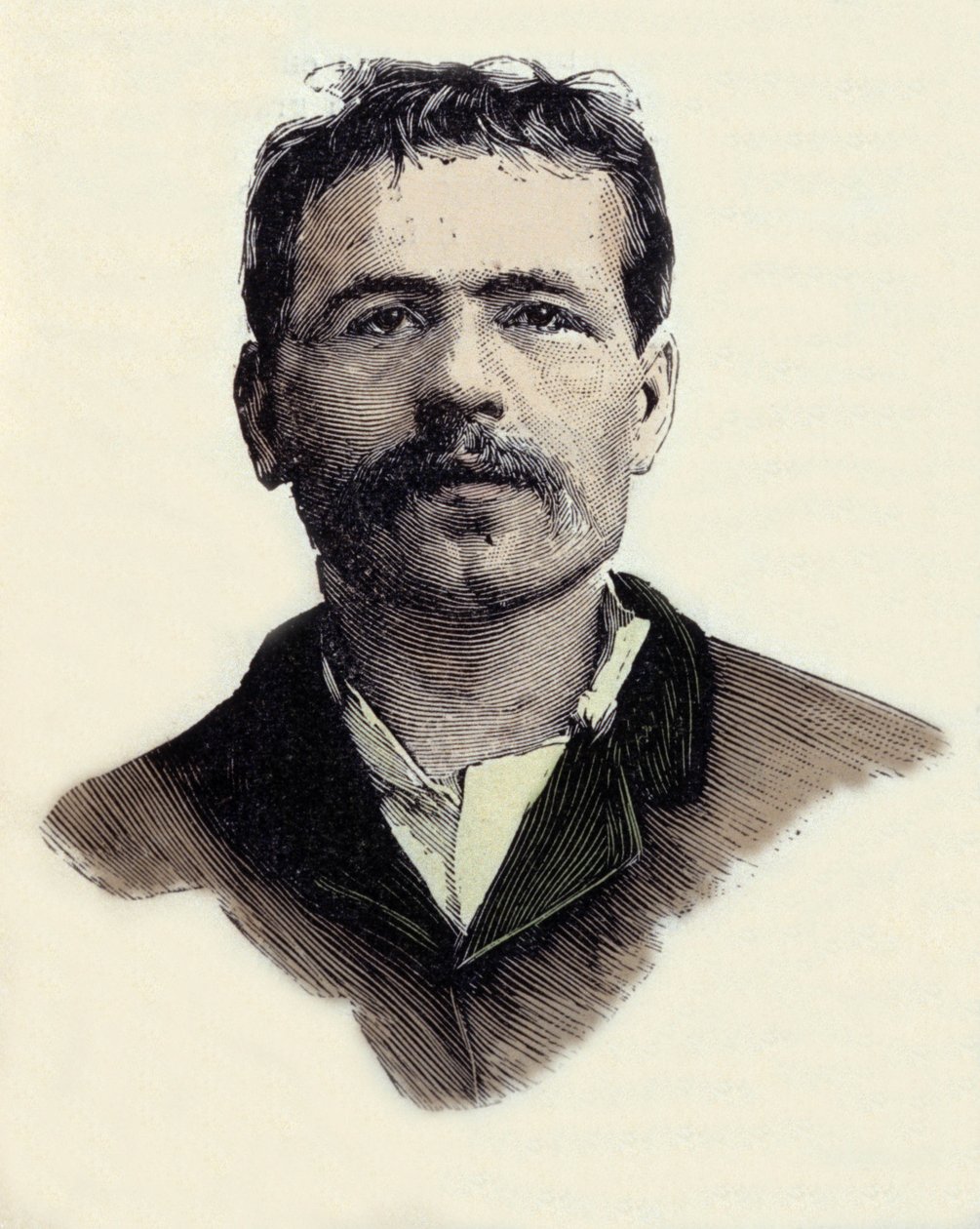 Ritratto di François Claudius Koenigstein (1859-1892), attivista anarchico francese. Incisione del XIX secolo da Unknown artist