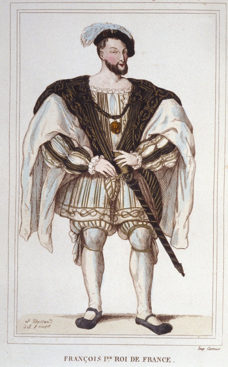 Ritratto di Francesco I (1494-1547) Incisione del 1830 da Unknown artist