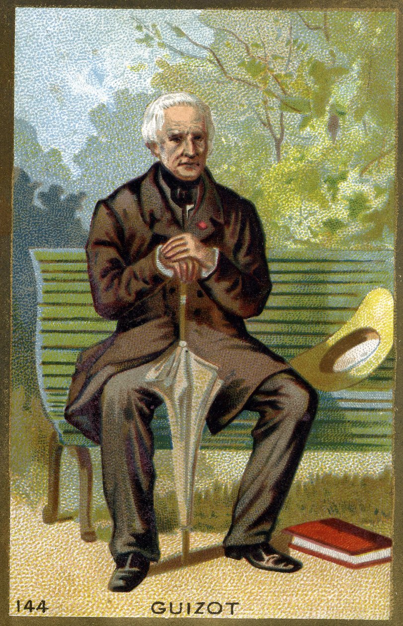 Ritratto di François Guizot (1787 - 1874) politico e storico francese. Cromolitografia del XIX secolo da Unknown artist