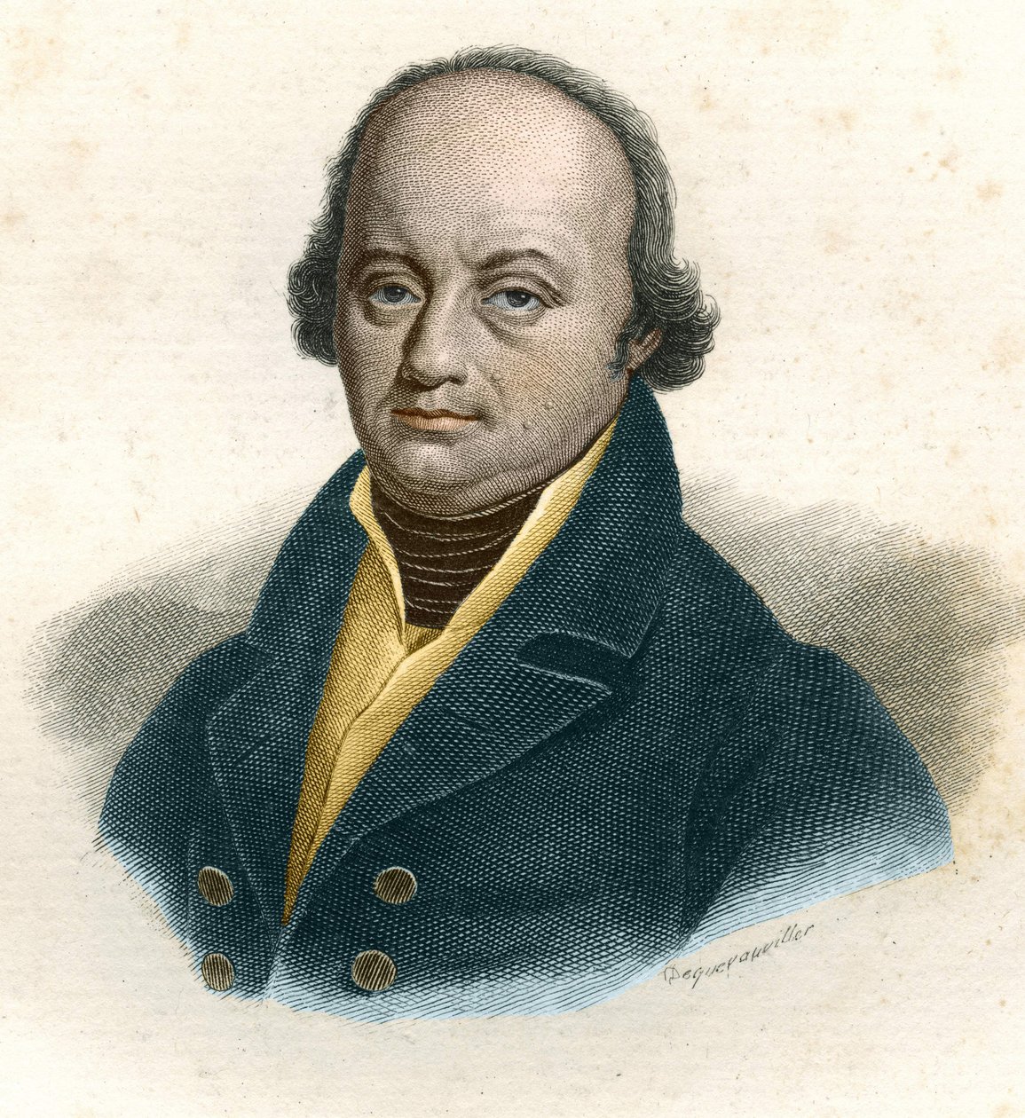 Ritratto di Franz-Joseph Gall (1758 - 1828), medico tedesco, incisione del XIX secolo da Unknown artist
