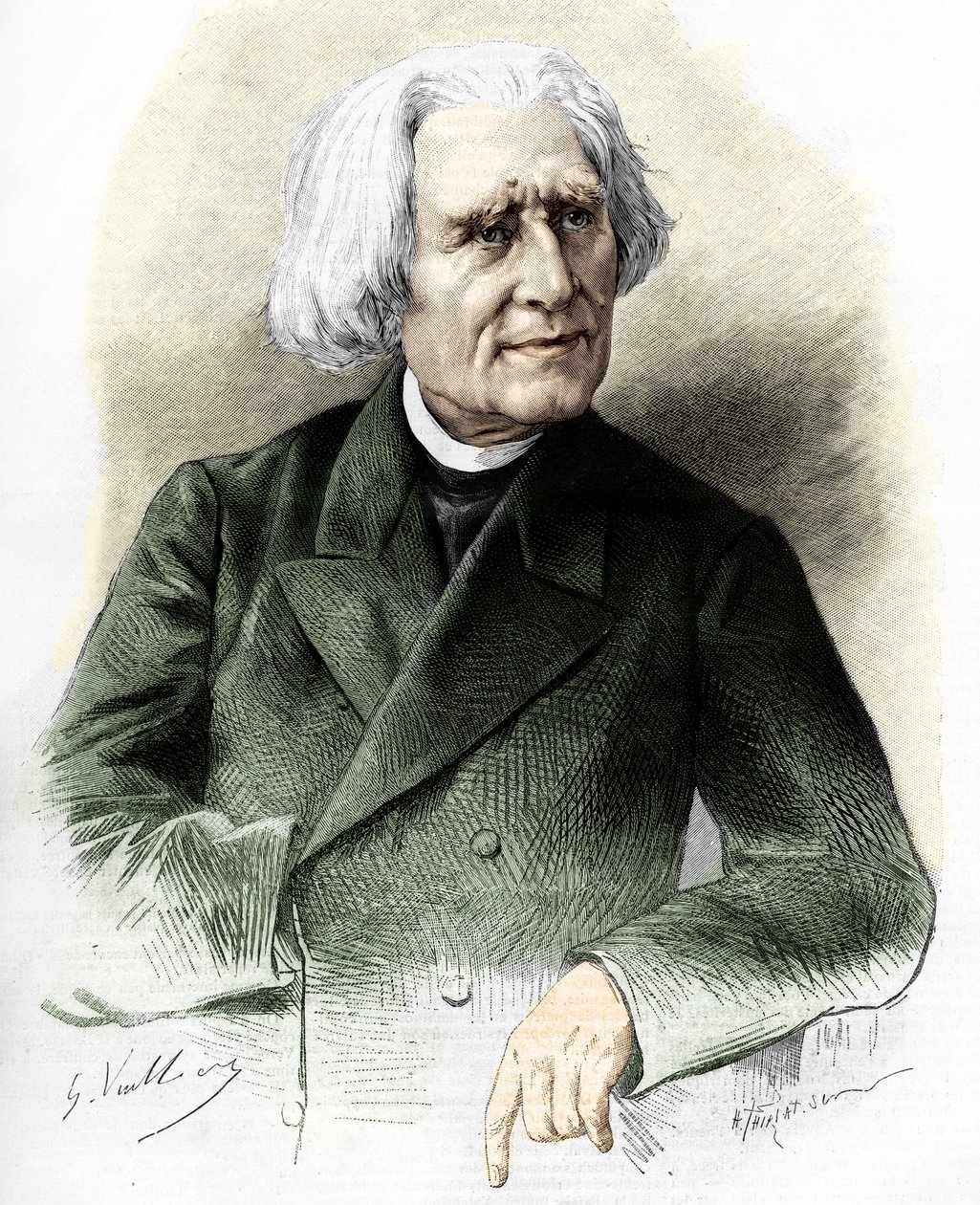 Ritratto di Franz Liszt (1811-1886) compositore e pianista ungherese. da Unknown artist