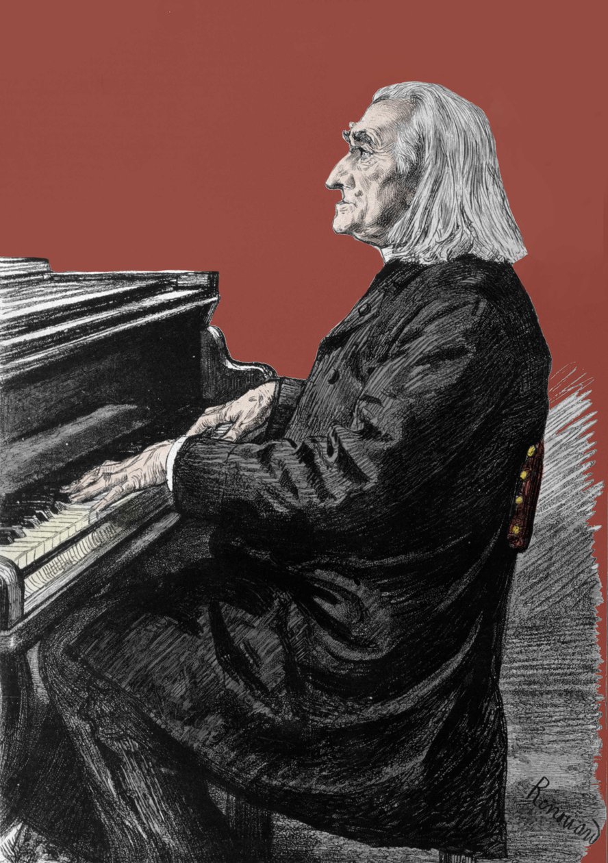 Ritratto di Franz Liszt (1811-1886), compositore e pianista ungherese da Unknown artist