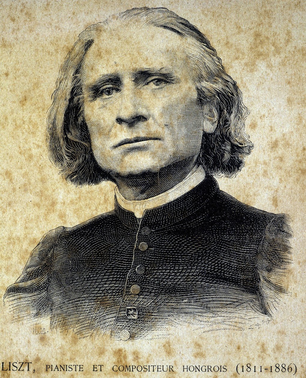 Ritratto di Franz Liszt, pianista e compositore ungherese (1811 - 1886) - in "I Contemporanei", fine XIX secolo da Unknown artist