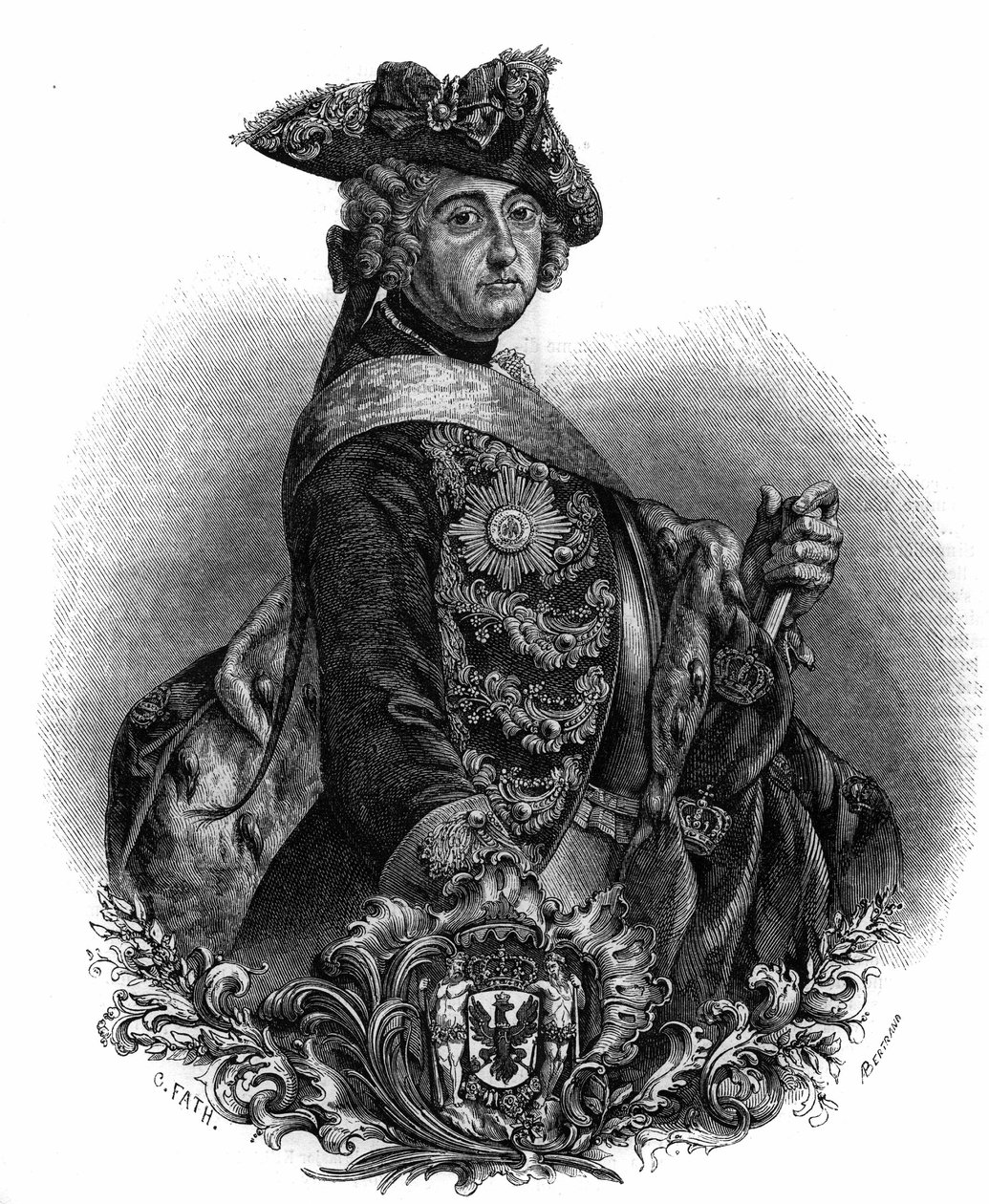 Ritratto di Federico II (1712-1786), Re di Prussia, noto come Federico il Grande da Unknown artist