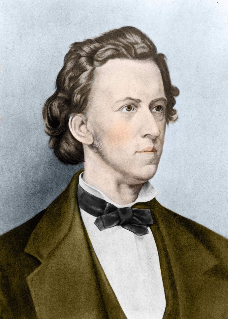 Ritratto di Frédéric Chopin (1810-1849), compositore polacco. da Unknown artist