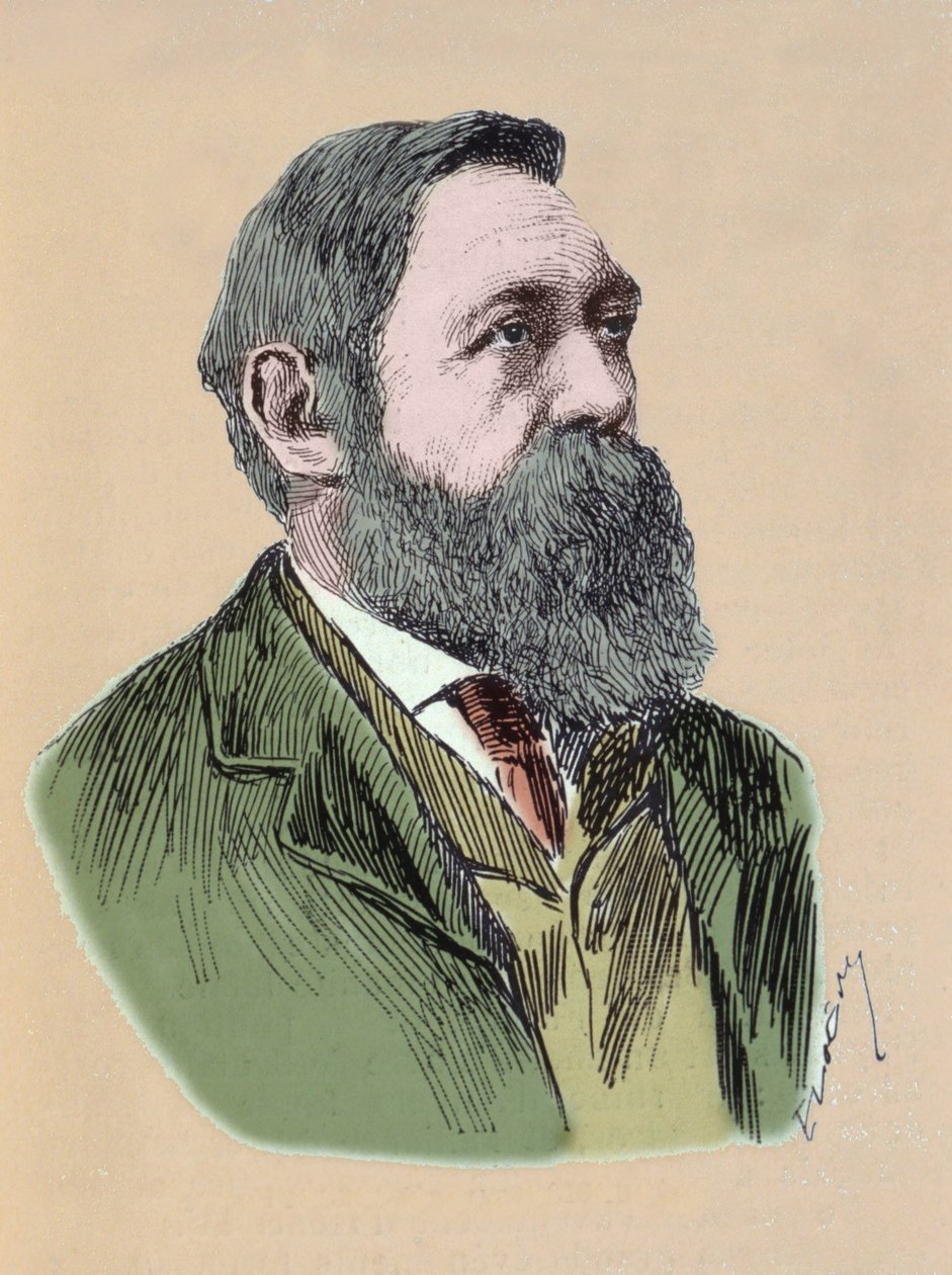 Ritratto di Friedrich Engels, filosofo e teorico socialista tedesco da Unknown artist