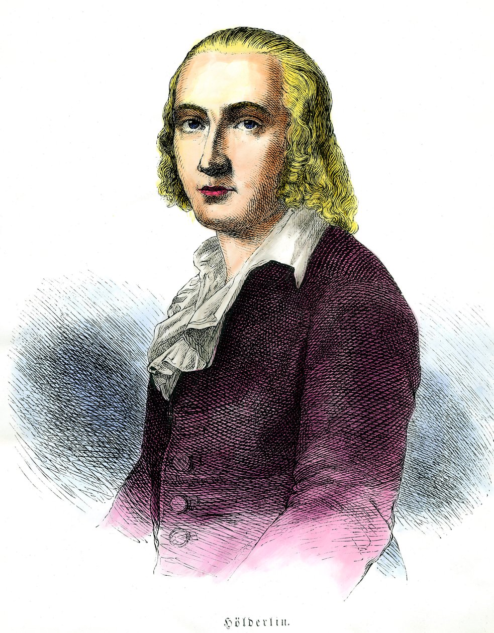 Ritratto di Friedrich Hölderlin (1770-1843) poeta tedesco da Unknown artist