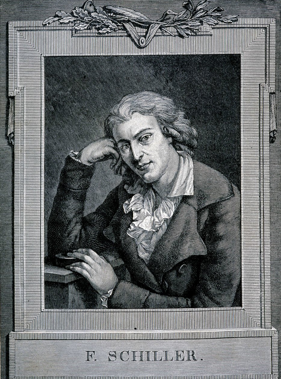 Ritratto di Friedrich von Schiller, poeta e drammaturgo tedesco da Unknown artist