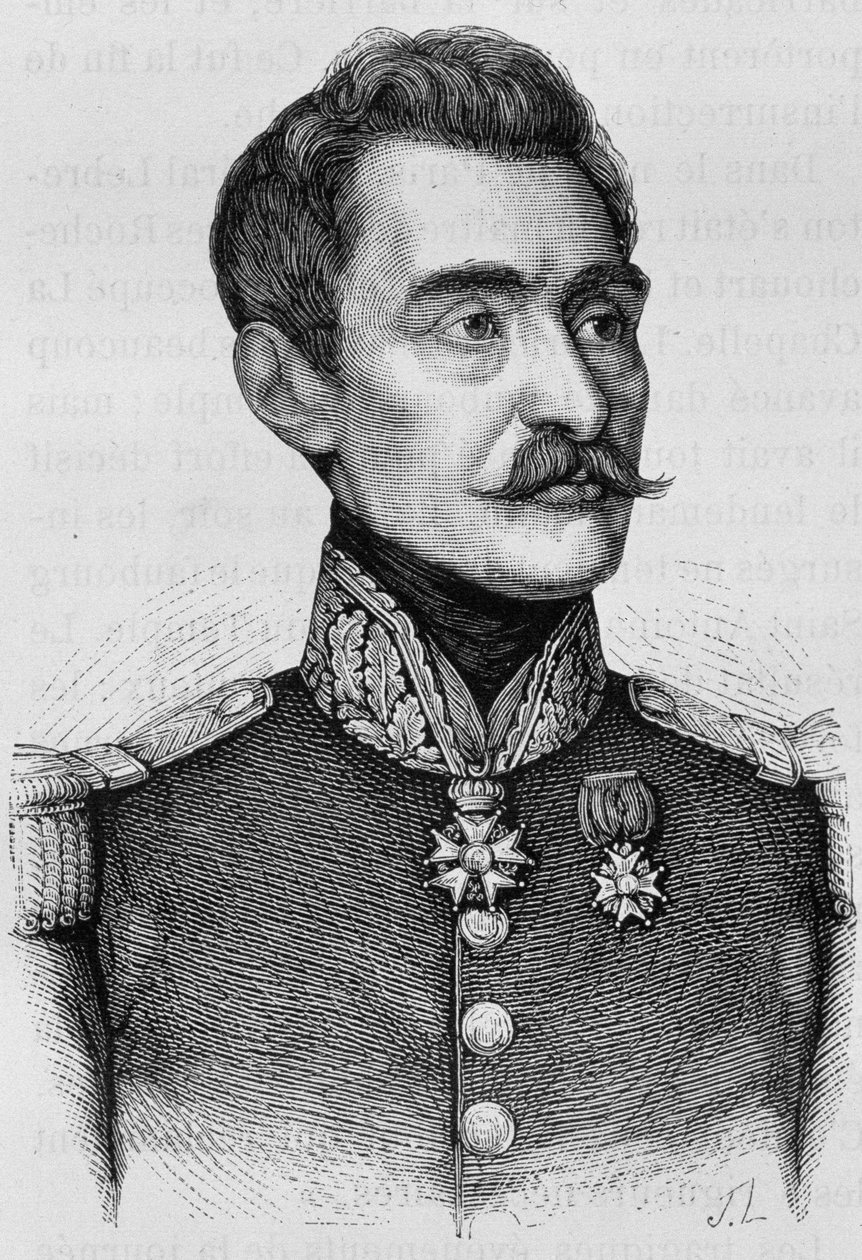 Ritratto del generale Bréa. Incisione della fine del XIX secolo in "Storia di Francia" di H. Martin da Unknown artist