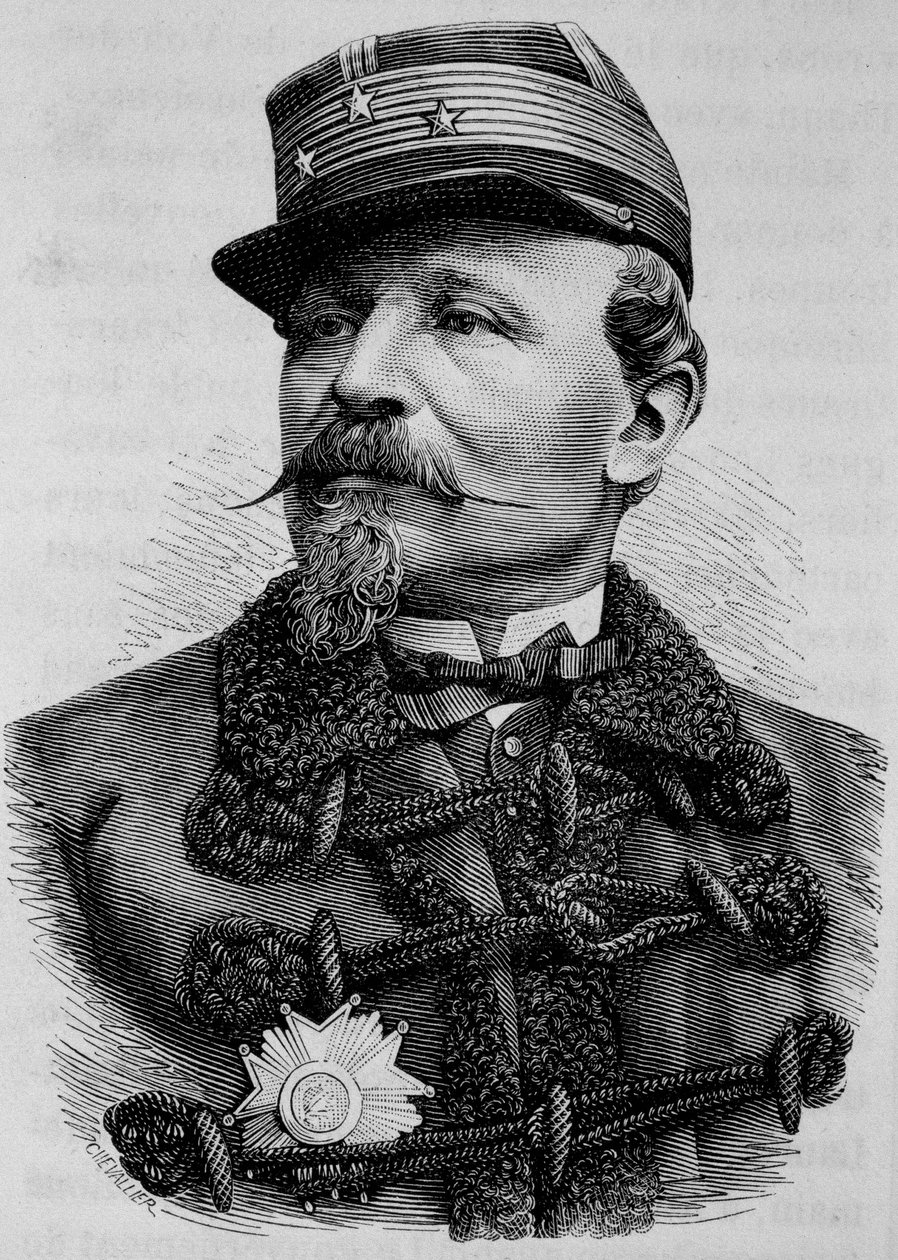 Ritratto del Generale Chanzy (1823 - 1883). Incisione della fine del XIX secolo in "Storia di Francia" di H. Martin da Unknown artist