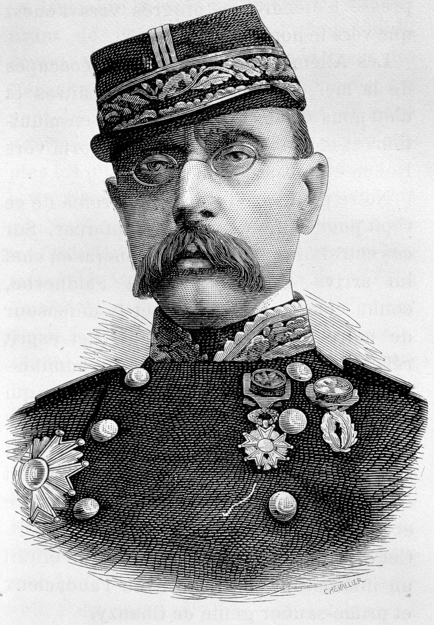 Ritratto del generale Louis Faidherbe, colonizzatore francese (1818 - 1889). Incisione del XIX secolo da Unknown artist