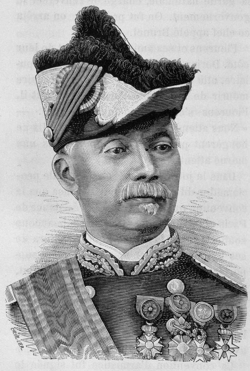 Ritratto del Generale Pourcet. Incisione del XIX secolo da Unknown artist