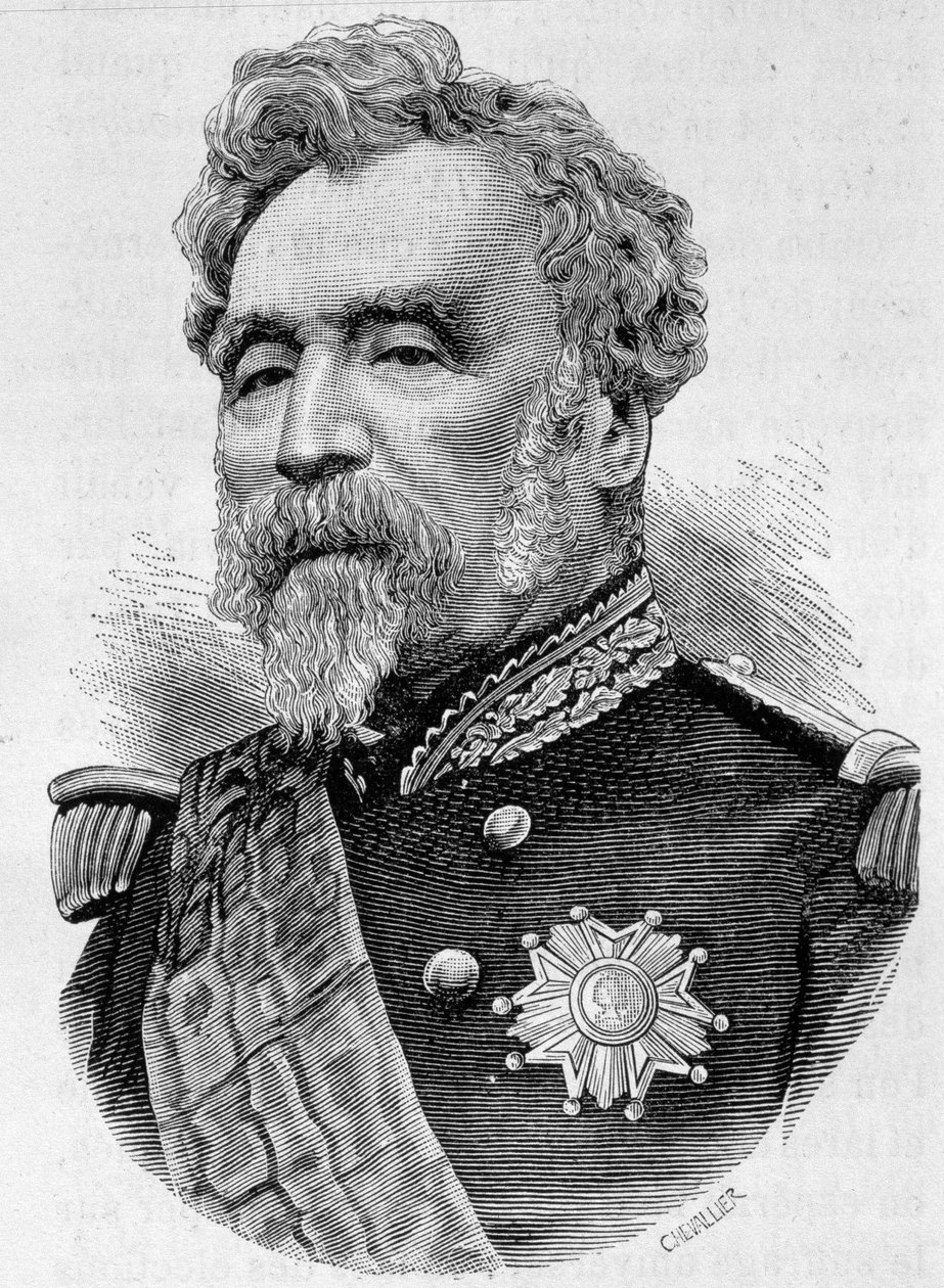 Ritratto del Generale de la Motterouge. Incisione della fine del XIX secolo in "Storia di Francia" di H. Martin da Unknown artist