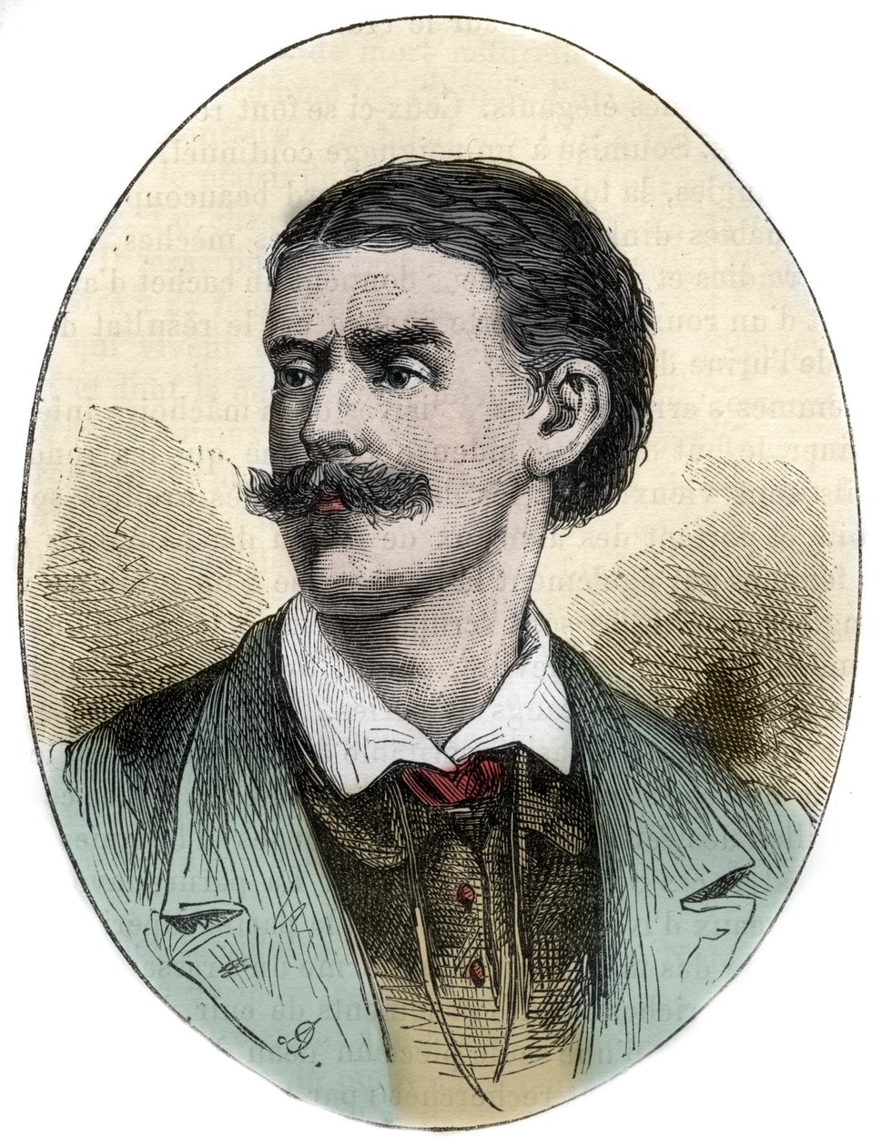 Ritratto di Georg August Schweinfurth (1836-1925) esploratore, botanico e antropologo tedesco - incisione da 