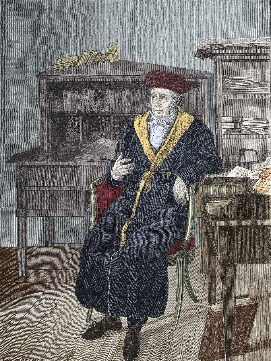 Ritratto di Georg Wilhelm Friedrich Hegel nel suo ufficio (1770-1831) filosofo tedesco da Unknown artist