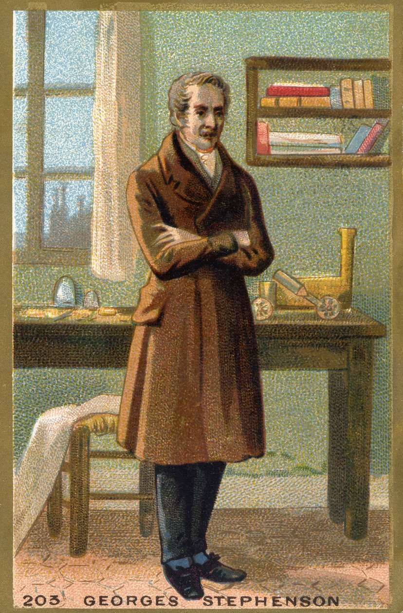Ritratto di George Stephenson (1781-1848), ingegnere britannico da Unknown artist