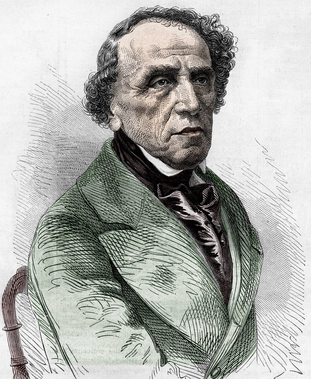 Ritratto di Giacomo Meyerbeer (1791-1864), compositore tedesco. da Unknown artist