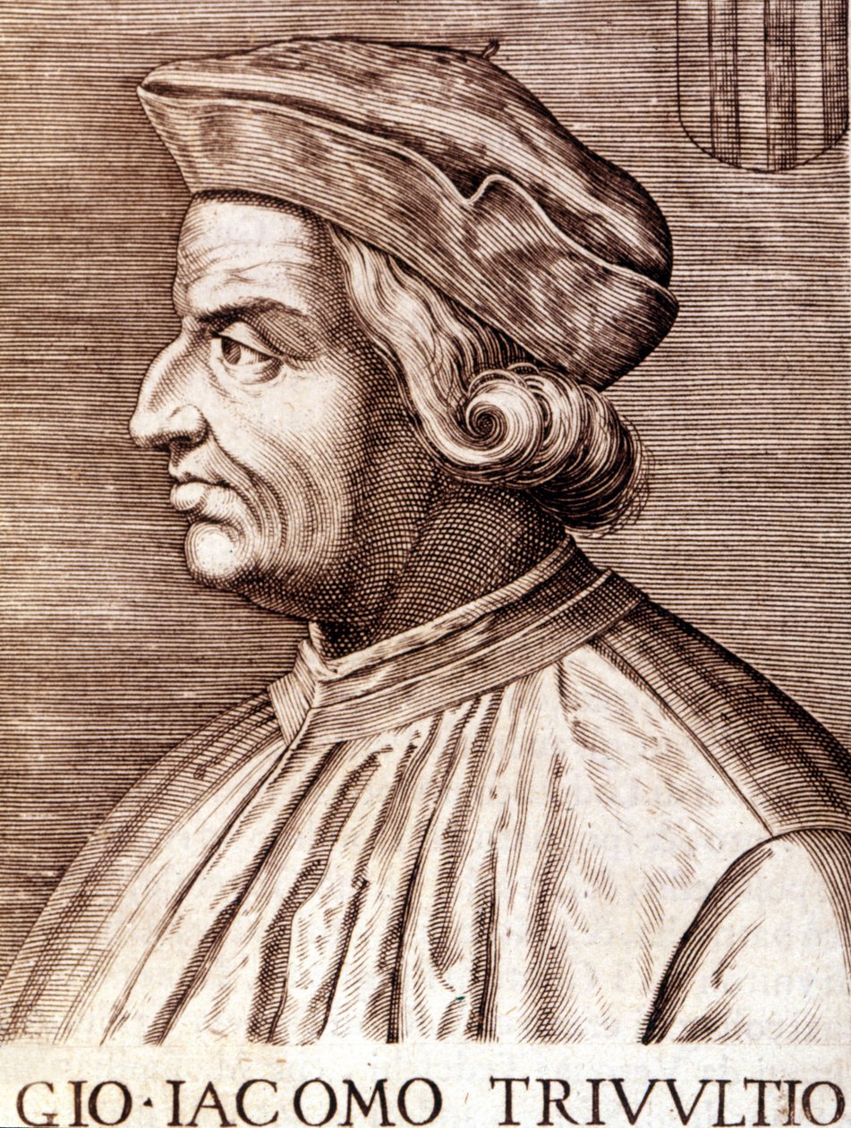 Ritratto di Giangiacomo Trivulzio (Maresciallo Trivulce) Marchese di Vigevano in francese Trivulce. Maresciallo di Francia (1448-1518). Incisione del XVII secolo da Unknown artist