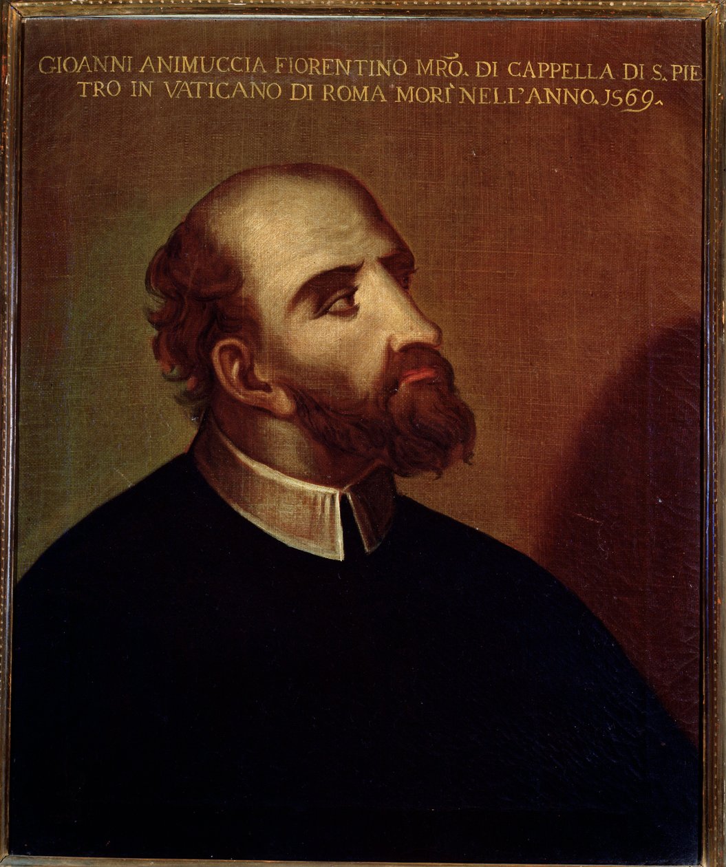 Ritratto di Giovanni Animuccia (1514 ca-1571) compositore italiano da Unknown artist