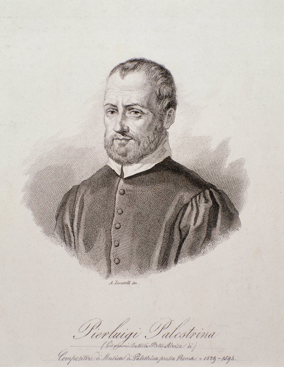 Ritratto di Giovanni Pierluigi da Palestrina (incisione) da Unknown artist
