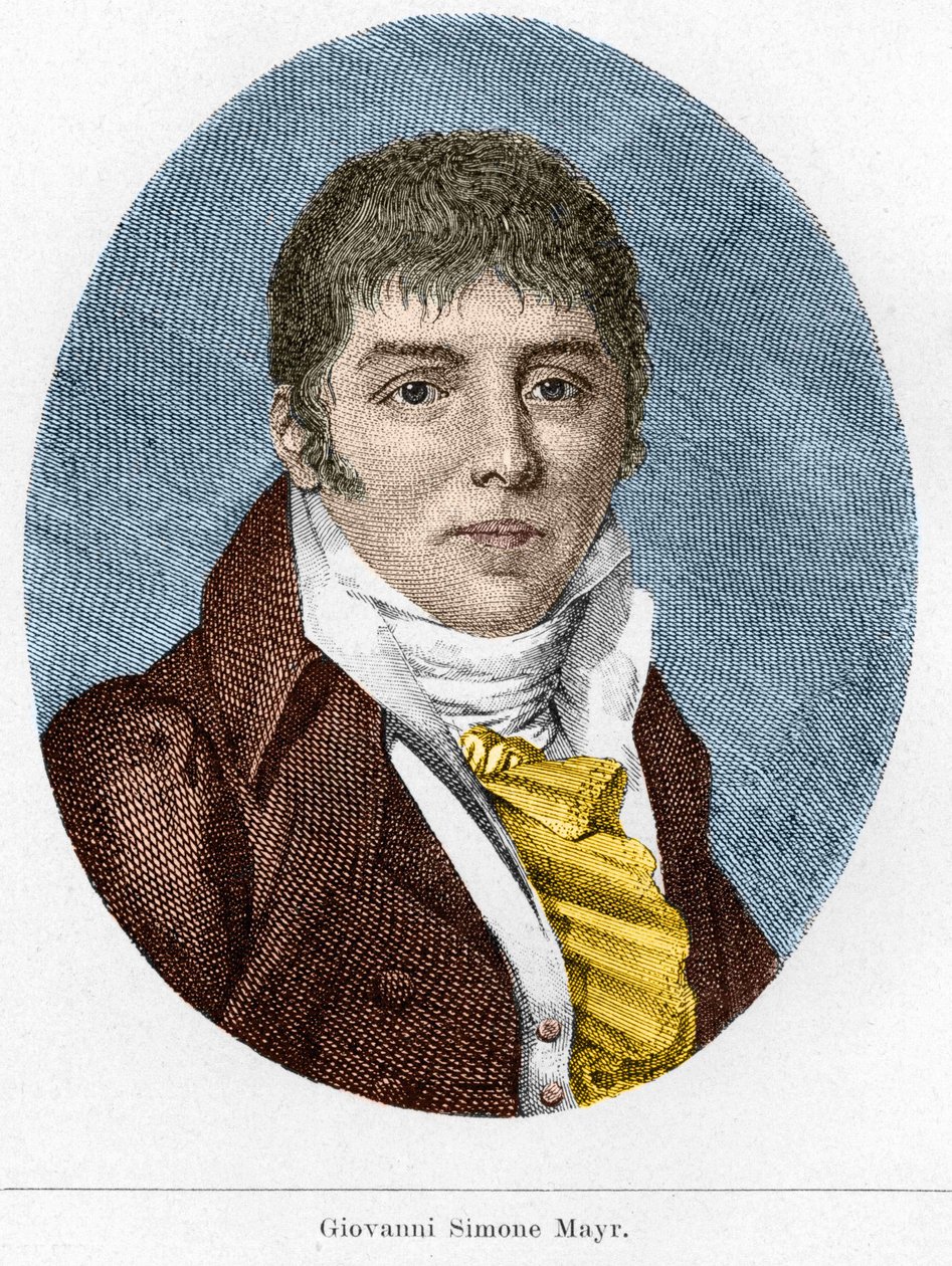 Ritratto di Giovanni Simone Mayr (Johann Simon Mayr), compositore italiano (1763-1845) da Unknown artist