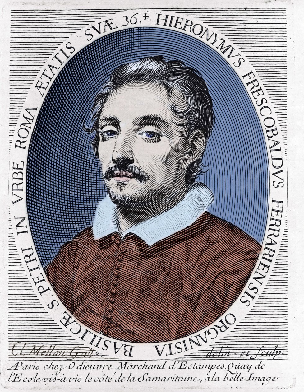 Ritratto di Girolamo (o Gerolamo) Frescobaldi (1583 - 1643) compositore italiano. da Unknown artist