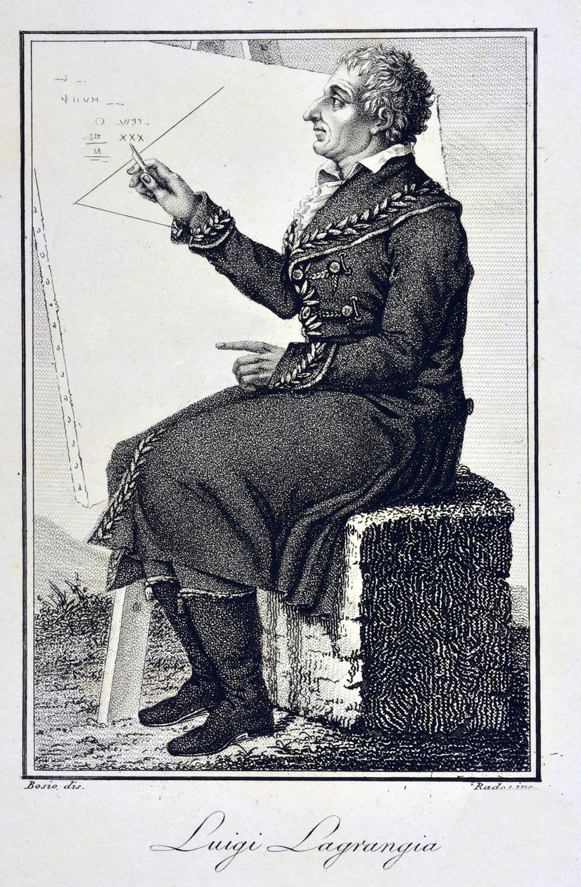 Ritratto di Giuseppe Ludovico De la Grange Tournier - Ritratto di Joseph Louis, Conte di Lagrange, matematico francese da Unknown artist