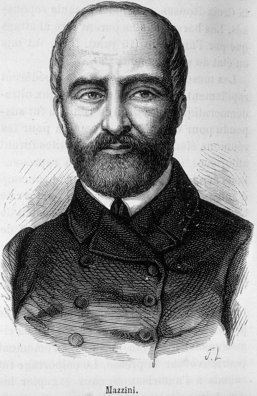 Ritratto di Giuseppe Mazzini, patriota e rivoluzionario italiano (1805 o 1808 - 1872) da Unknown artist