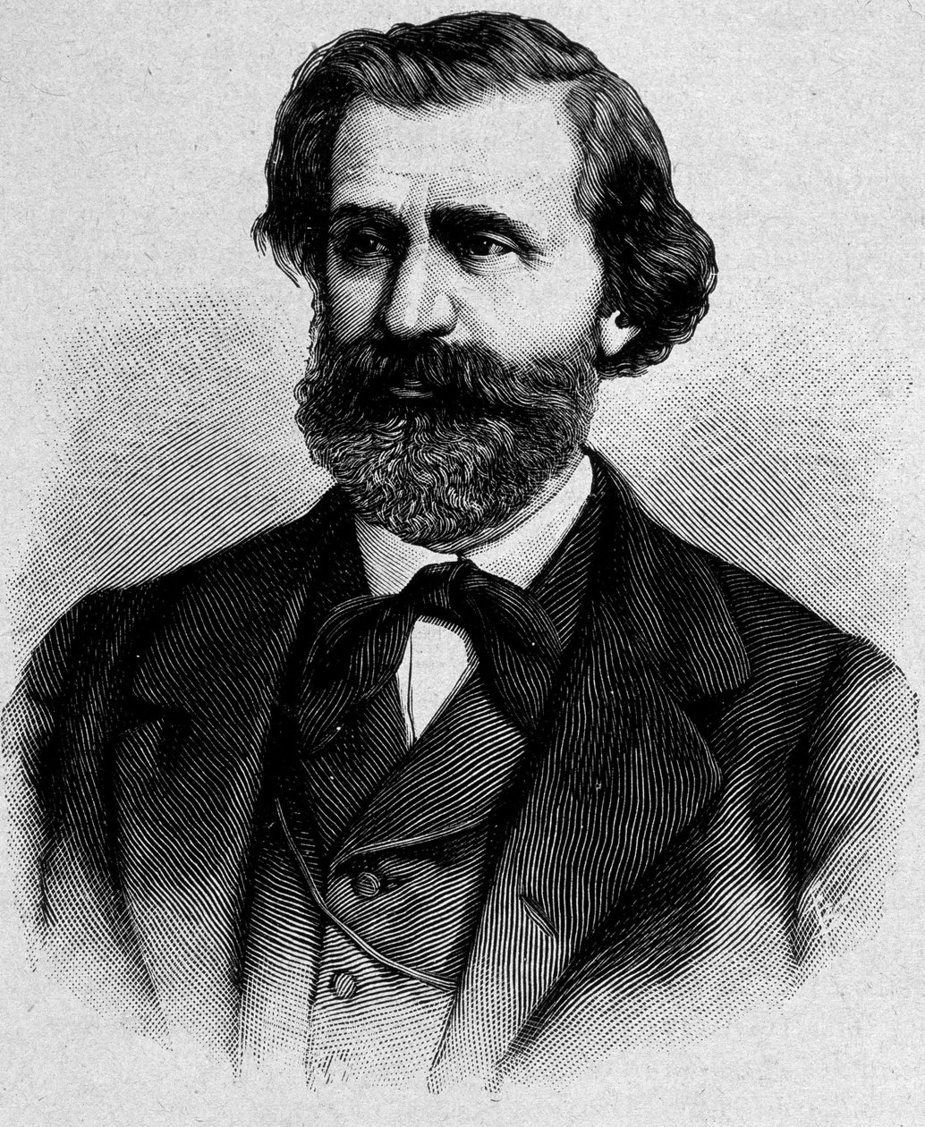 Ritratto di Giuseppe Verdi, compositore italiano (1813 - 1901) da Unknown artist
