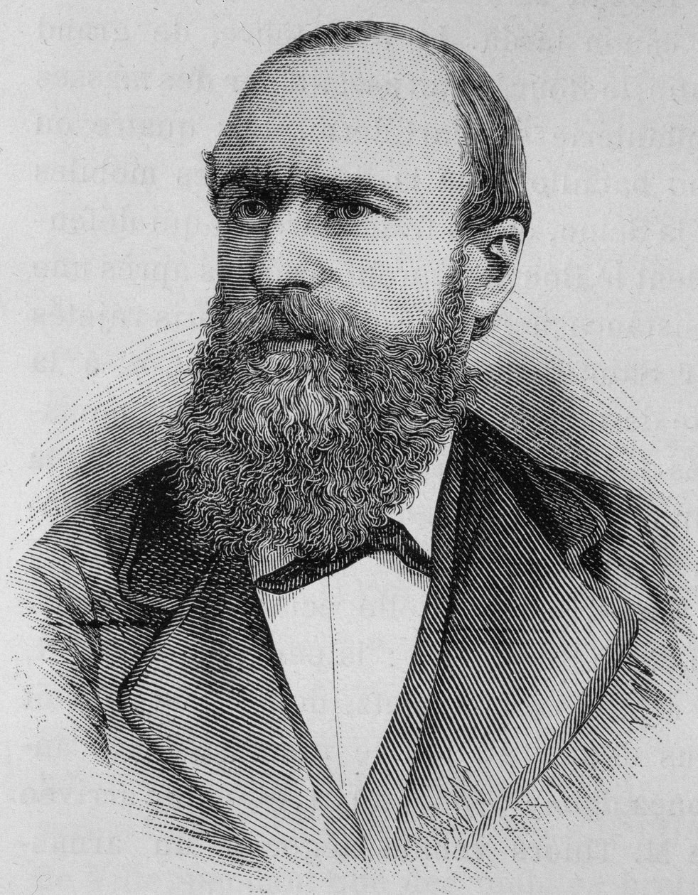 Ritratto di Gustave Flourens (1838 - 1871). Incisione della fine del XIX secolo in "Histoire de France" di H. Martin da Unknown artist