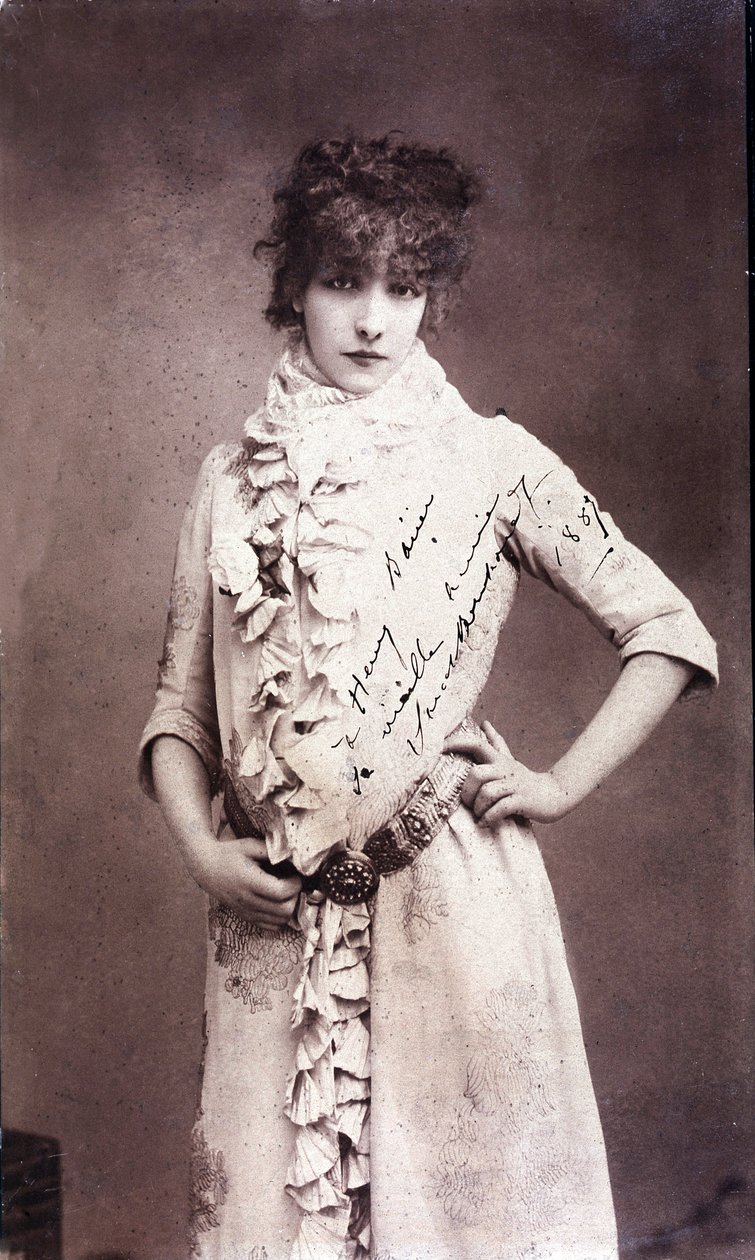 Ritratto di Henriette Rosine Bernard detta Sarah Bernhardt (1844-1923), fotografia autografata da Unknown artist
