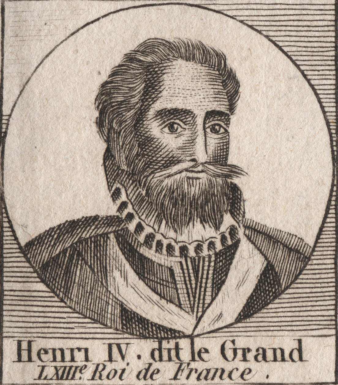 Ritratto di Enrico IV (1553-1610) re di Francia - Ritratto di Enrico IV (1553-1610) re di Francia - incisione da 