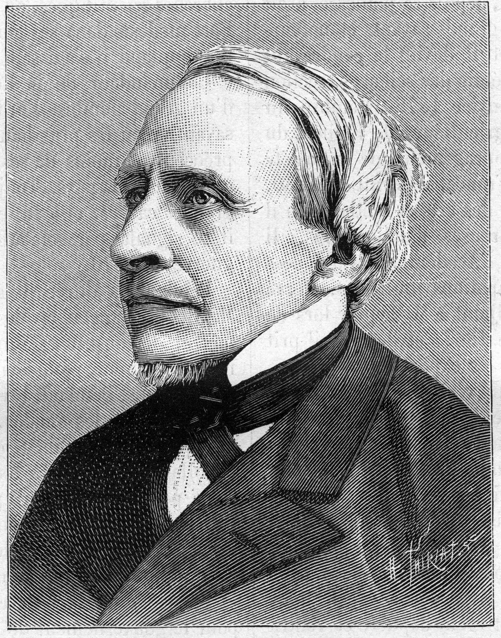 Ritratto di Hervé Mangon (1821-1888), uomo di scienza. In "La Nature. Revue des sciences et de leurs applications aux arts et à l
